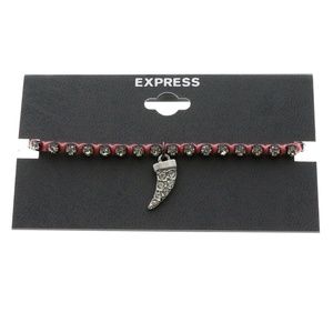 Express Fang Fashion-Bracelet Silver-Tone/Pink NWT